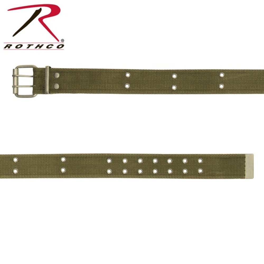 Vintage Rothco military double prong buckle belt size medium